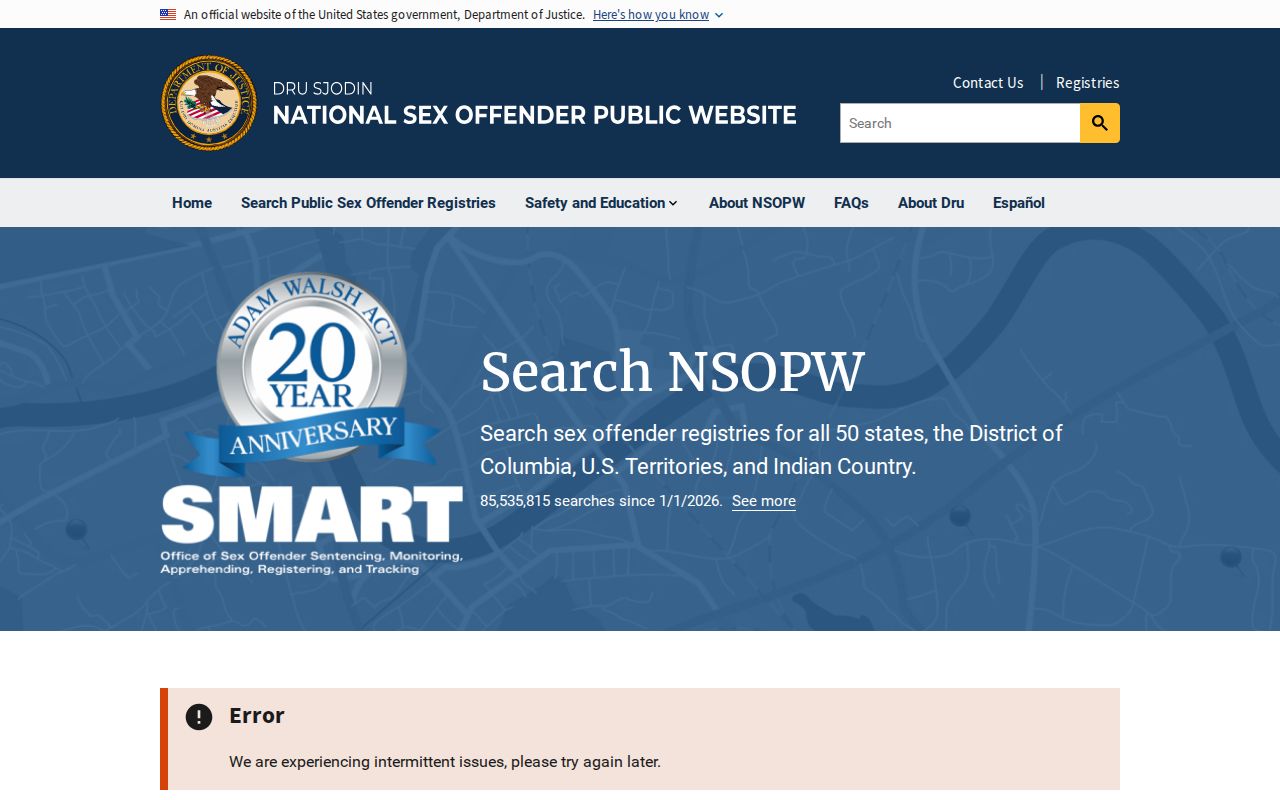 National cross-state sex offender search for Wexford County registry research